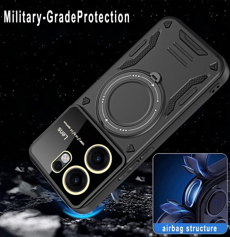 For OPPO Reno13 F 4G / 5G Large Window MagSafe Holder Phone Case