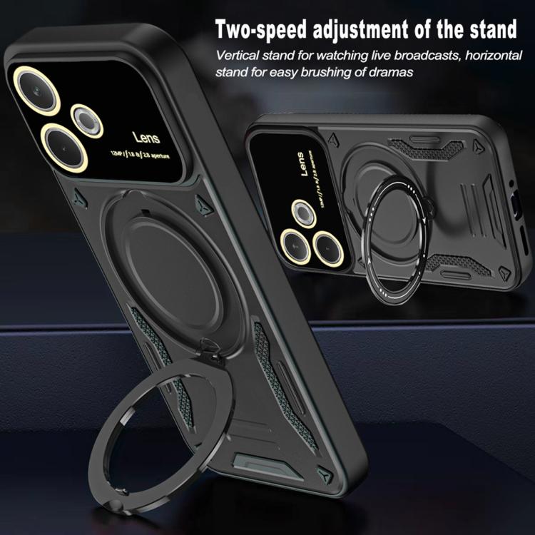 For OPPO A5 Pro 5G Global Large Window MagSafe Holder Phone Case