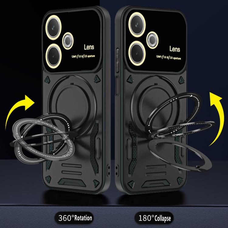 For OPPO A5 Pro 5G Global Large Window MagSafe Holder Phone Case