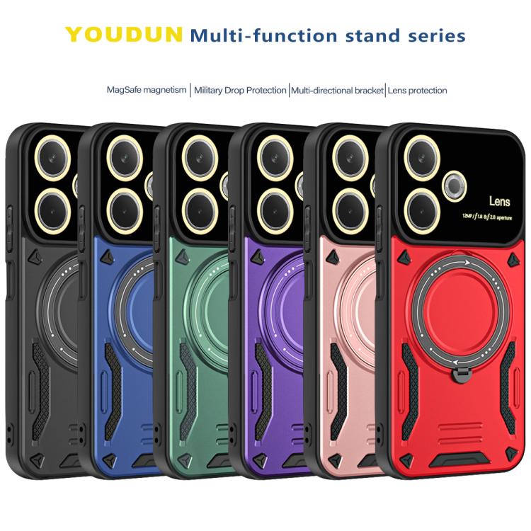 For OPPO A5 Pro 5G Global Large Window MagSafe Holder Phone Case