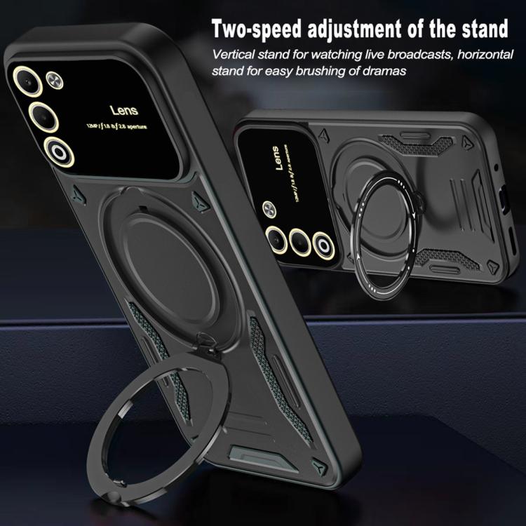 For OPPO A5 5G Global Large Window MagSafe Holder Phone Case