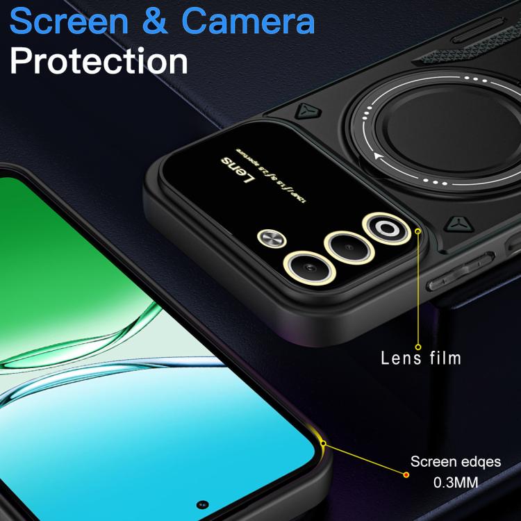 For OPPO A5 5G Global Large Window MagSafe Holder Phone Case