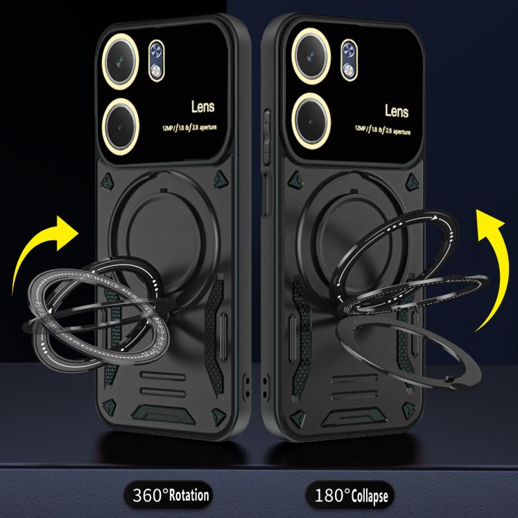 For OPPO A5x 5G / 4G Large Window MagSafe Holder Phone Case