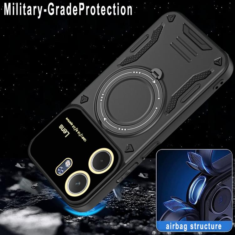 For OPPO A5x 5G / 4G Large Window MagSafe Holder Phone Case