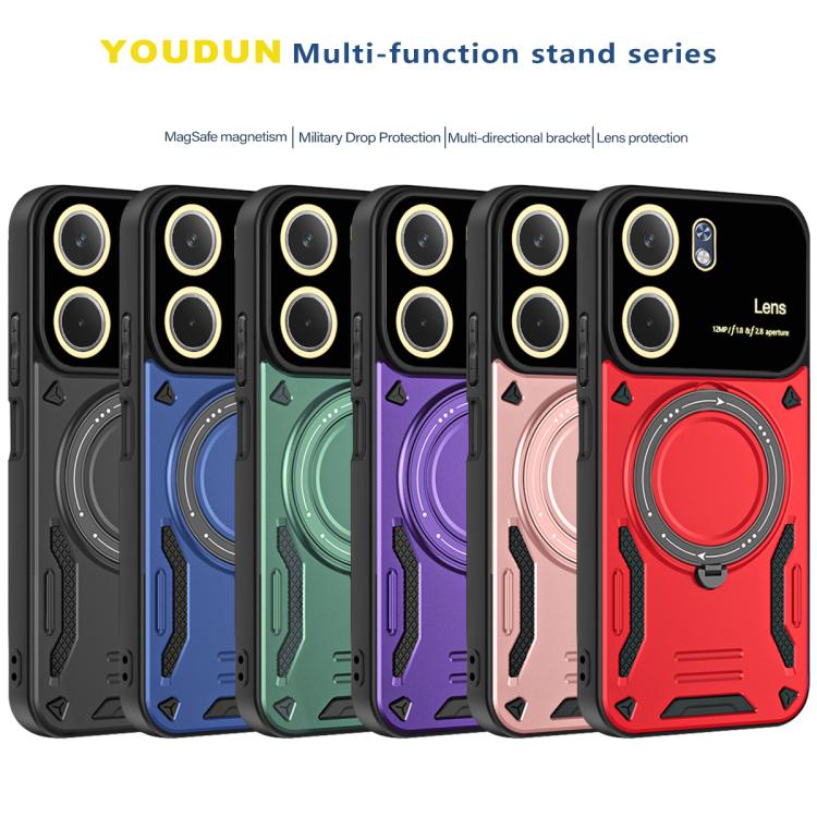 For OPPO A5x 5G / 4G Large Window MagSafe Holder Phone Case