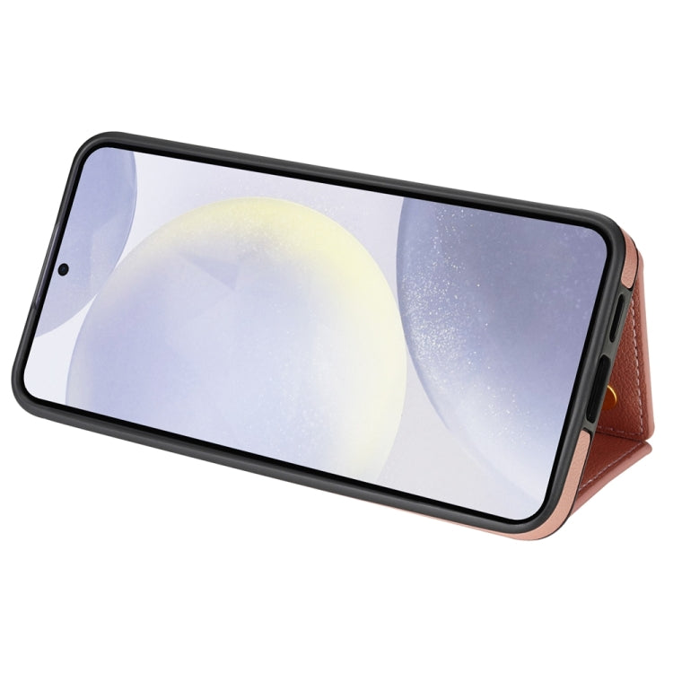 For Samsung Galaxy A15 Three Fold Card Bag Phone Case with Long Lanyard