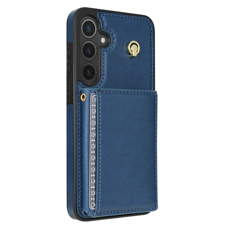 For Samsung Galaxy A54 5G Three Fold Card Bag Phone Case with Long Lanyard