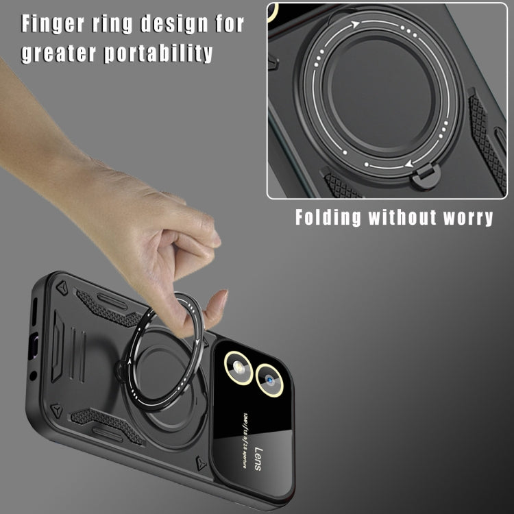 For Motorola Moto E13 Large Window MagSafe Holder Phone Case