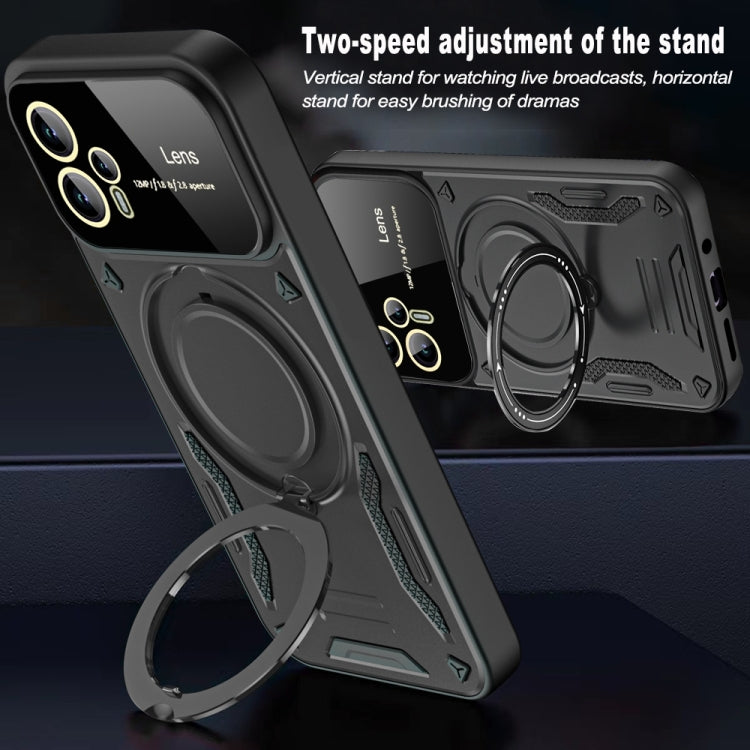 For Motorola Moto G13 Large Window MagSafe Holder Phone Case