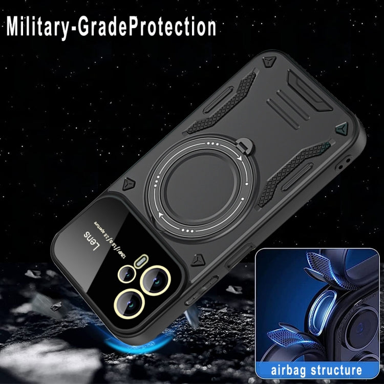 For Motorola Moto G13 Large Window MagSafe Holder Phone Case