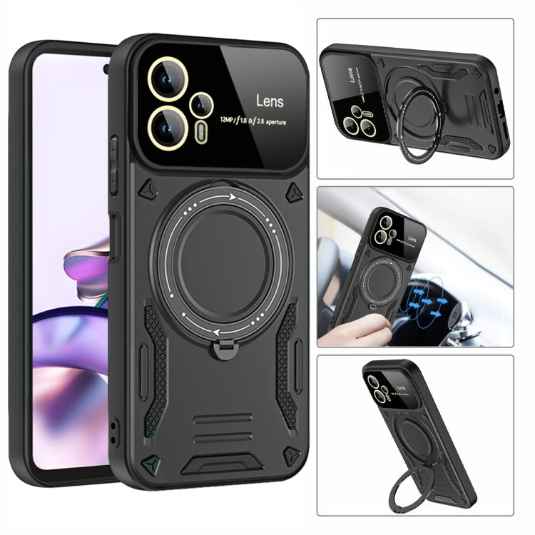 For Motorola Moto G13 Large Window MagSafe Holder Phone Case