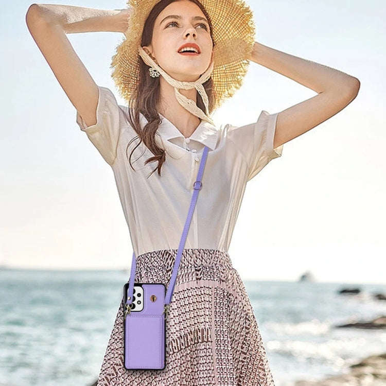 For Samsung Galaxy S20 FE 5G Three Fold Card Bag Phone Case with Long Lanyard