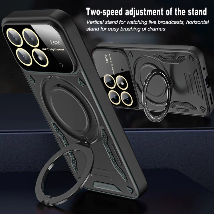 For Xiaomi Poco X6 Pro Large Window MagSafe Holder Phone Case