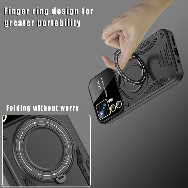 For Xiaomi 12T / 12T Pro Large Window MagSafe Holder Phone Case