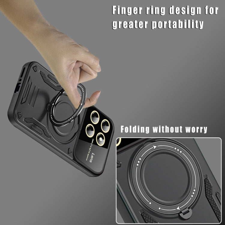 For Xiaomi 14 Pro Large Window MagSafe Holder Phone Case