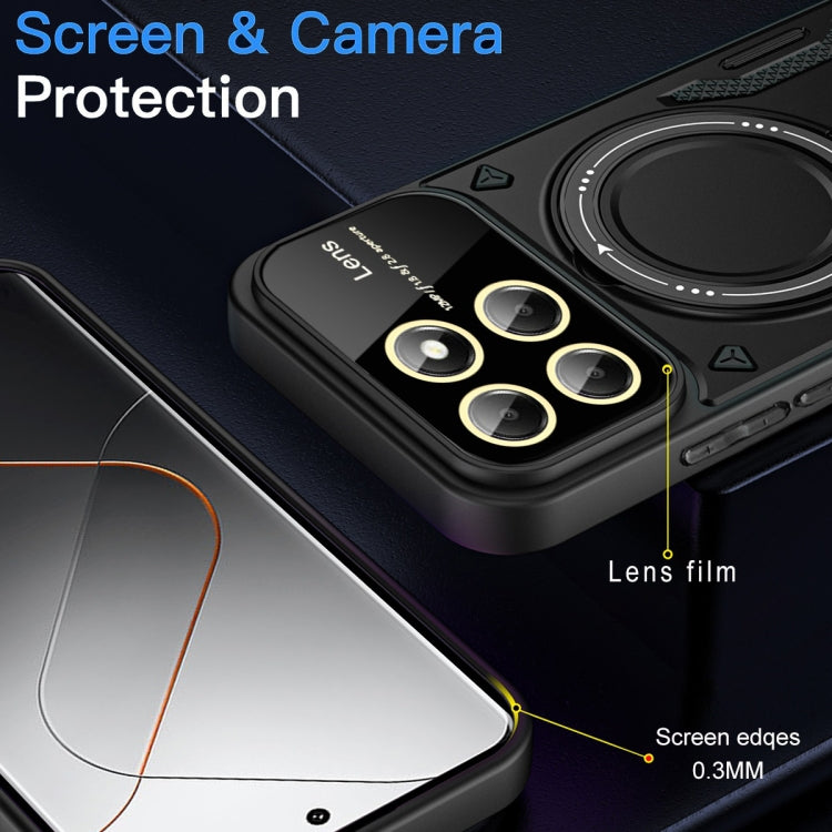 For Xiaomi 14 Pro Large Window MagSafe Holder Phone Case