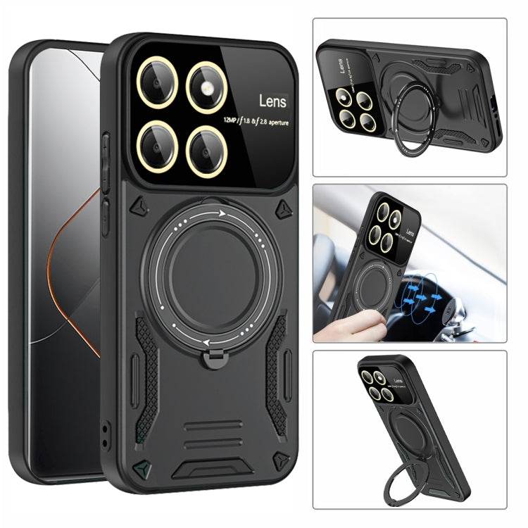 For Xiaomi 14 Pro Large Window MagSafe Holder Phone Case