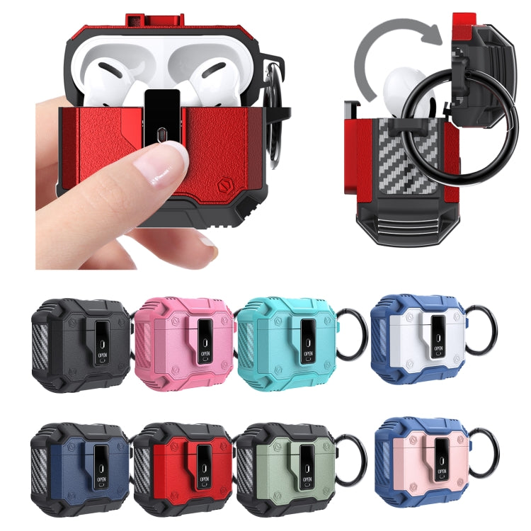 For AirPods Pro 3 Non-slip  Armor Shockproof Earphones Case with Hook