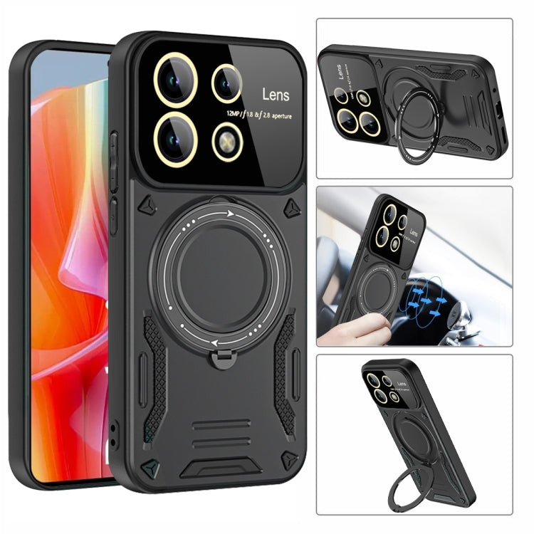 For Redmi Note 13 Pro 5G Global Large Window MagSafe Holder Phone Case