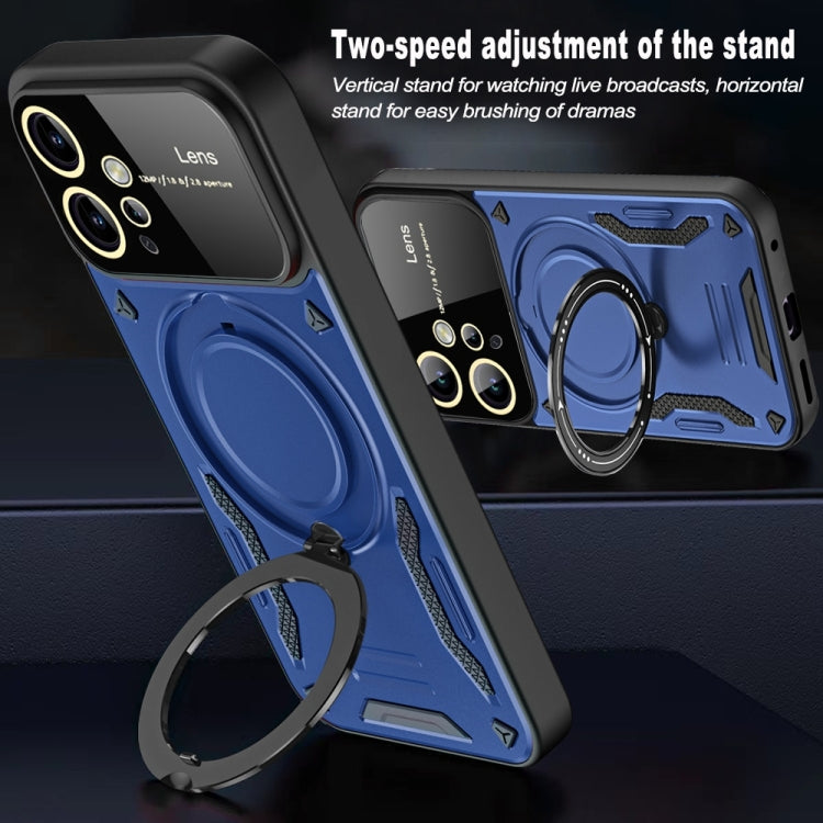 For Redmi Note 12 4G Global Large Window MagSafe Holder Phone Case