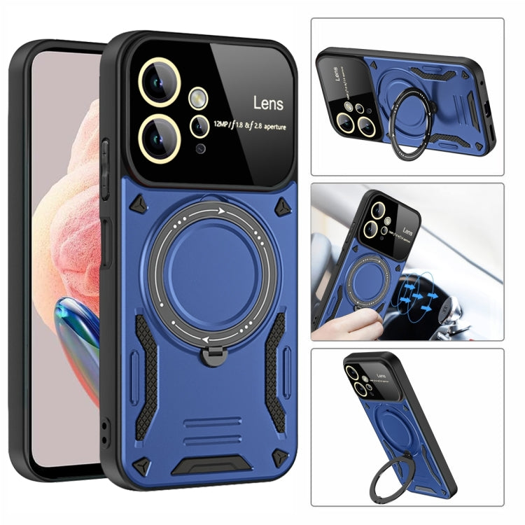 For Redmi Note 12 4G Global Large Window MagSafe Holder Phone Case