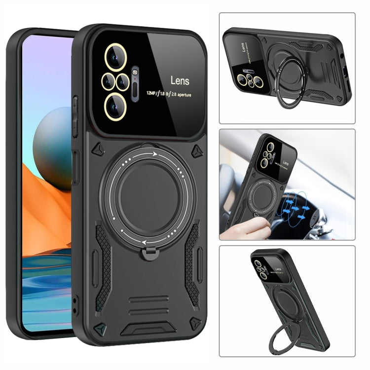 For Redmi Note 10 Pro 4G Global Large Window MagSafe Holder Phone Case