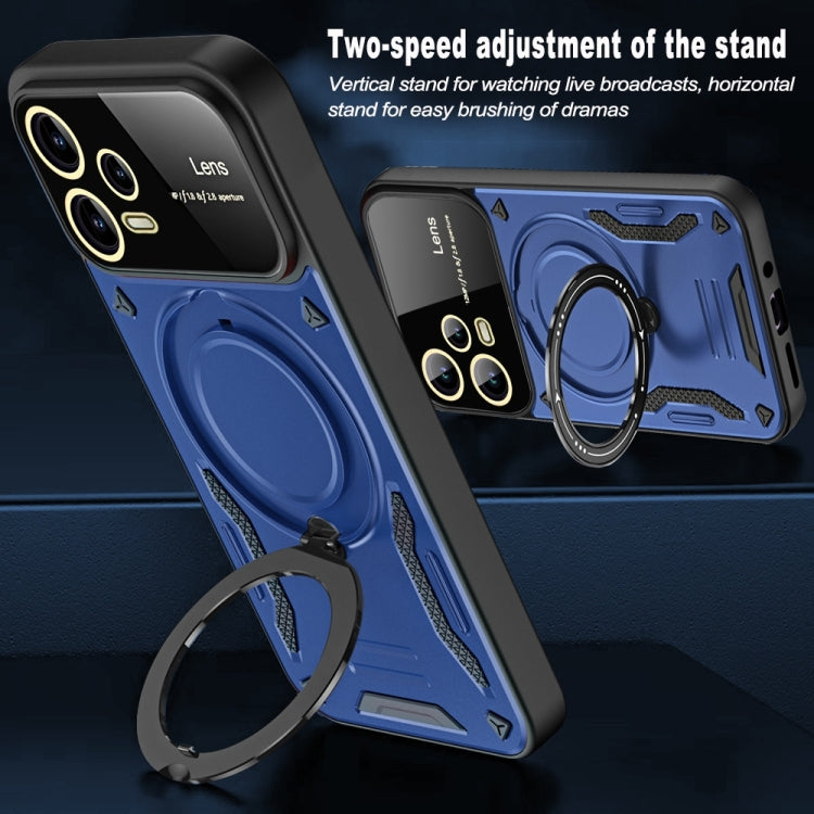 For Redmi Note 12 Pro 5G Global Large Window MagSafe Holder Phone Case