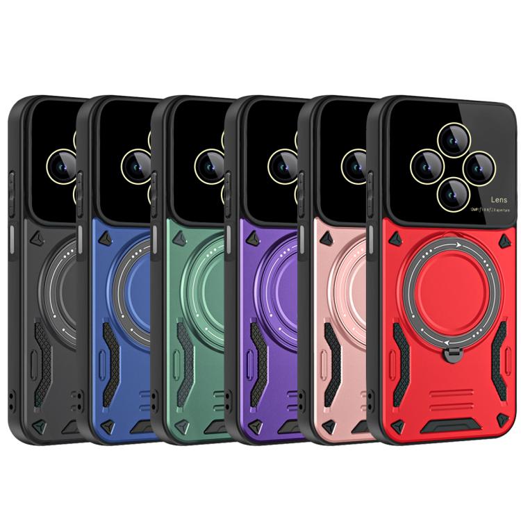 For Redmi 14C 4G Large Window MagSafe Holder Phone Case