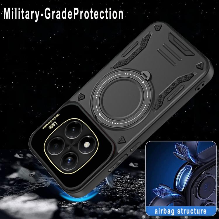For Redmi Note 14 Pro 4G Global Large Window MagSafe Holder Phone Case