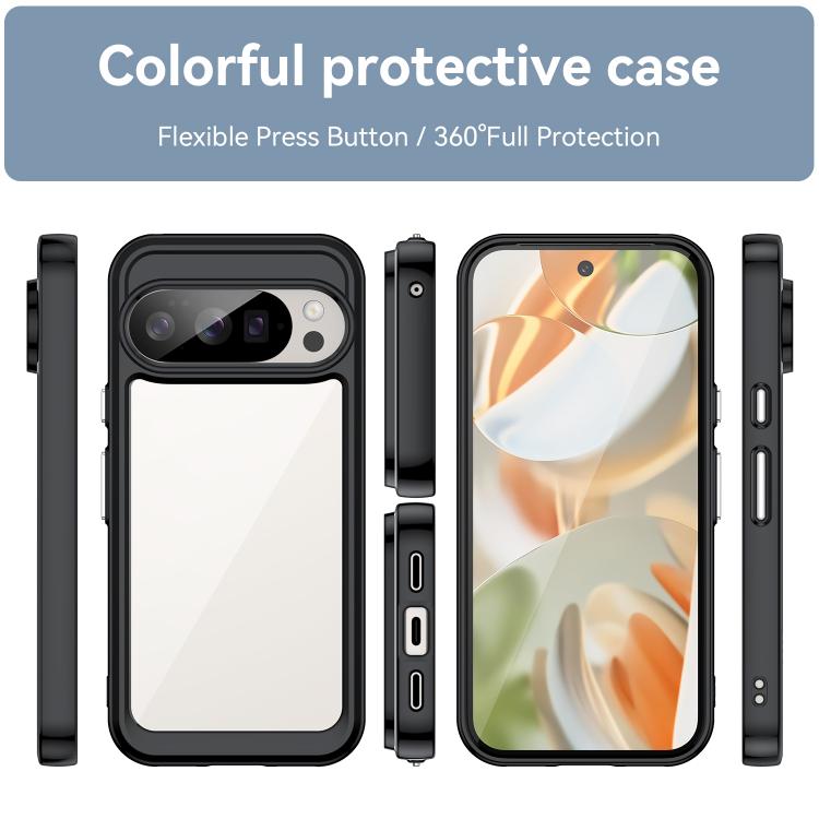 For Google Pixel 10 Pro Colorful Series Acrylic Hybrid TPU Phone Case