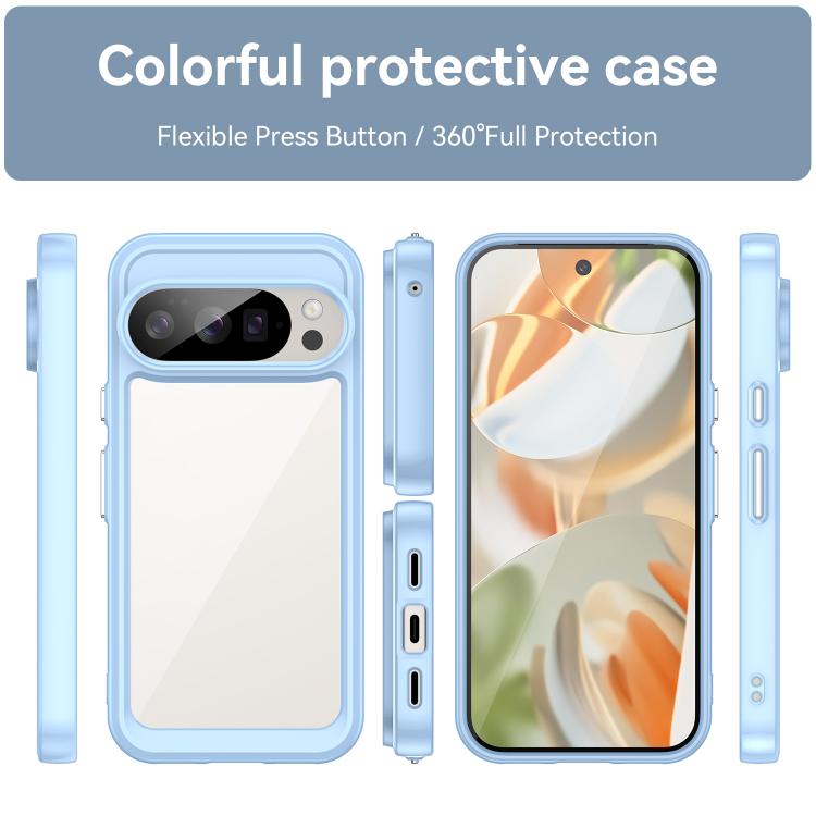 For Google Pixel 10 Pro Colorful Series Acrylic Hybrid TPU Phone Case