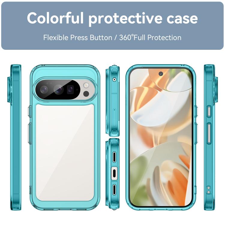 For Google Pixel 10 Pro Colorful Series Acrylic Hybrid TPU Phone Case