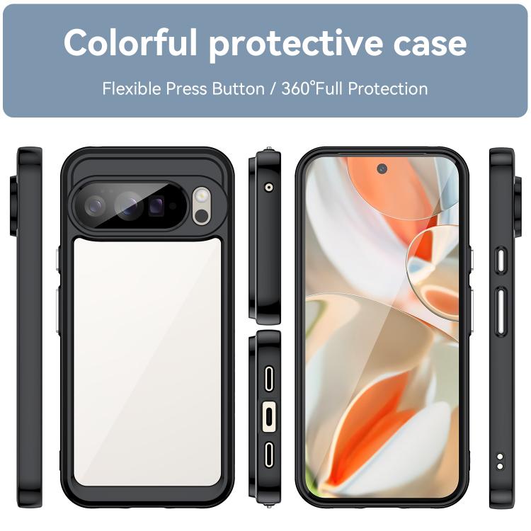 For Google Pixel 10 Pro XL Colorful Series Acrylic Hybrid TPU Phone Case