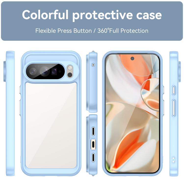For Google Pixel 10 Pro XL Colorful Series Acrylic Hybrid TPU Phone Case