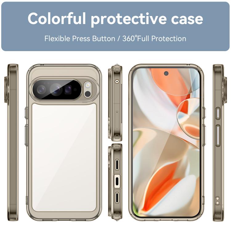 For Google Pixel 10 Pro XL Colorful Series Acrylic Hybrid TPU Phone Case