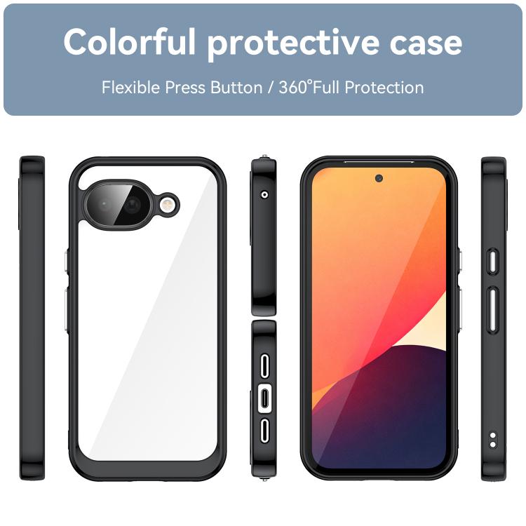 For Google Pixel 10a Colorful Series Acrylic Hybrid TPU Phone Case