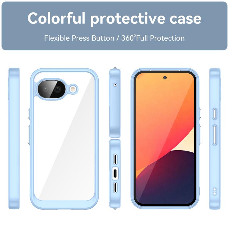 For Google Pixel 10a Colorful Series Acrylic Hybrid TPU Phone Case