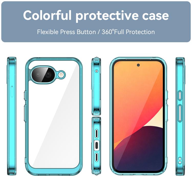 For Google Pixel 10a Colorful Series Acrylic Hybrid TPU Phone Case