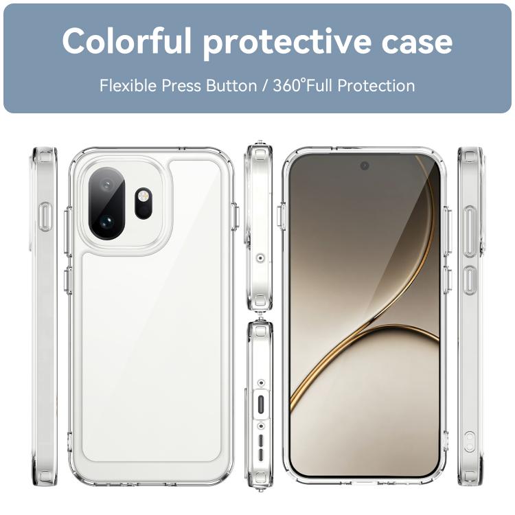 For OnePlus 15T Colorful Series Acrylic Hybrid TPU Phone Case