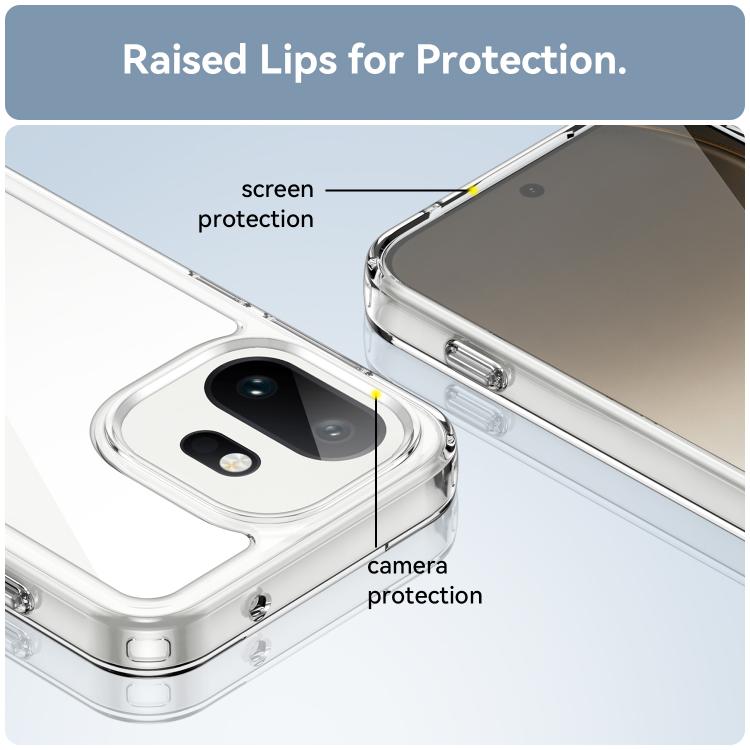 For OnePlus 15T Colorful Series Acrylic Hybrid TPU Phone Case