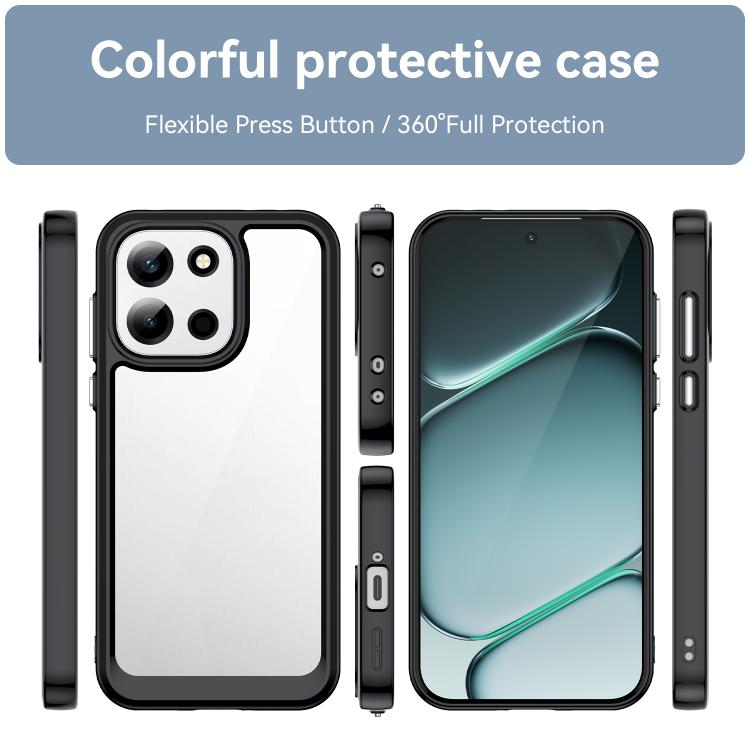 For OnePlus Turbo 6 Colorful Series Acrylic Hybrid TPU Phone Case