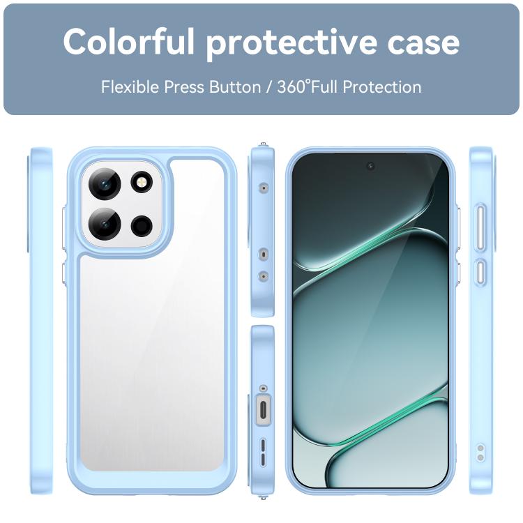 For OnePlus Turbo 6 Colorful Series Acrylic Hybrid TPU Phone Case