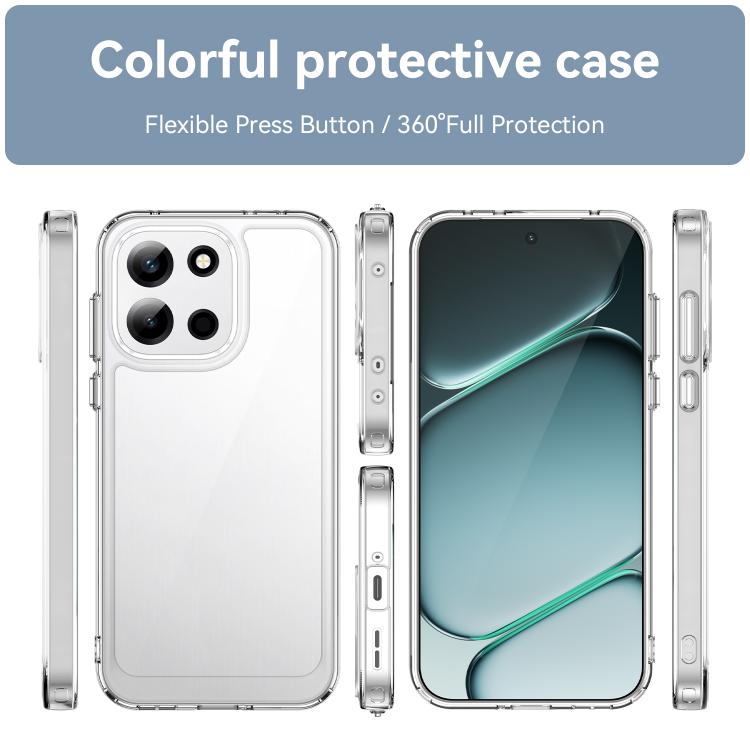 For OnePlus Turbo 6 Colorful Series Acrylic Hybrid TPU Phone Case