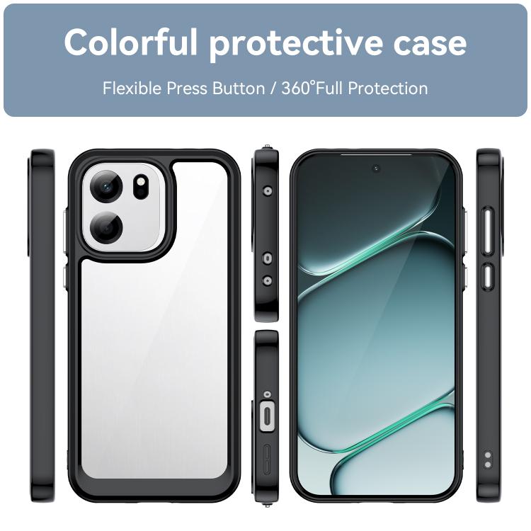 For OnePlus Turbo 6V Colorful Series Acrylic Hybrid TPU Phone Case