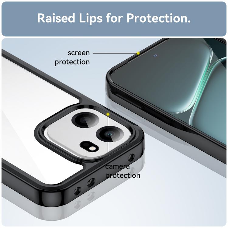 For OnePlus Turbo 6V Colorful Series Acrylic Hybrid TPU Phone Case