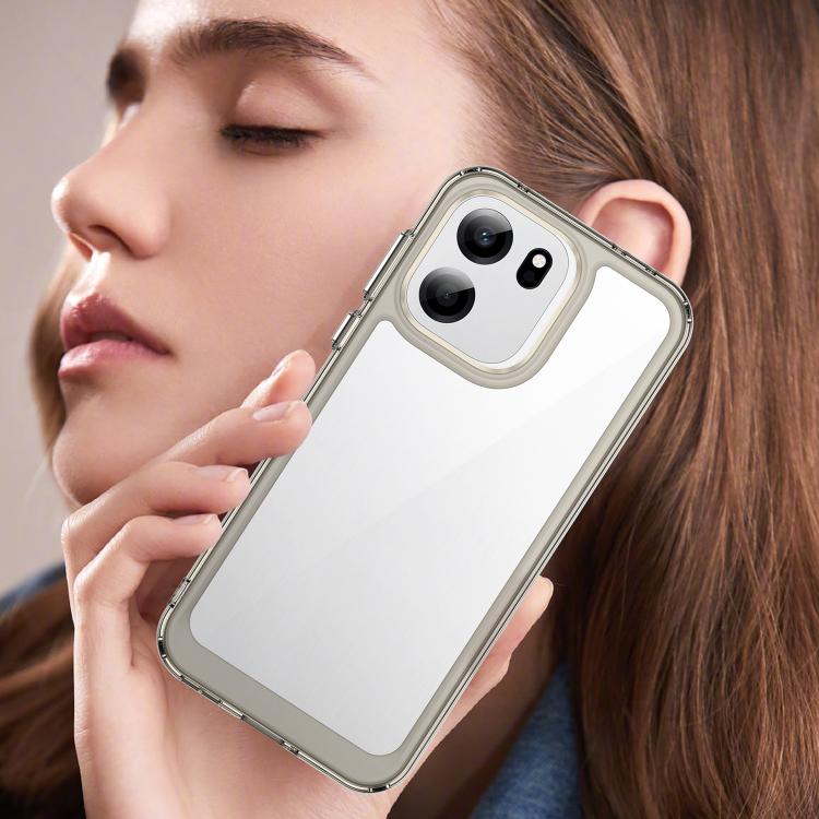 For OnePlus Turbo 6V Colorful Series Acrylic Hybrid TPU Phone Case