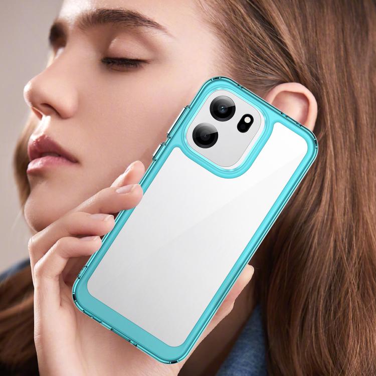 For OnePlus Turbo 6V Colorful Series Acrylic Hybrid TPU Phone Case