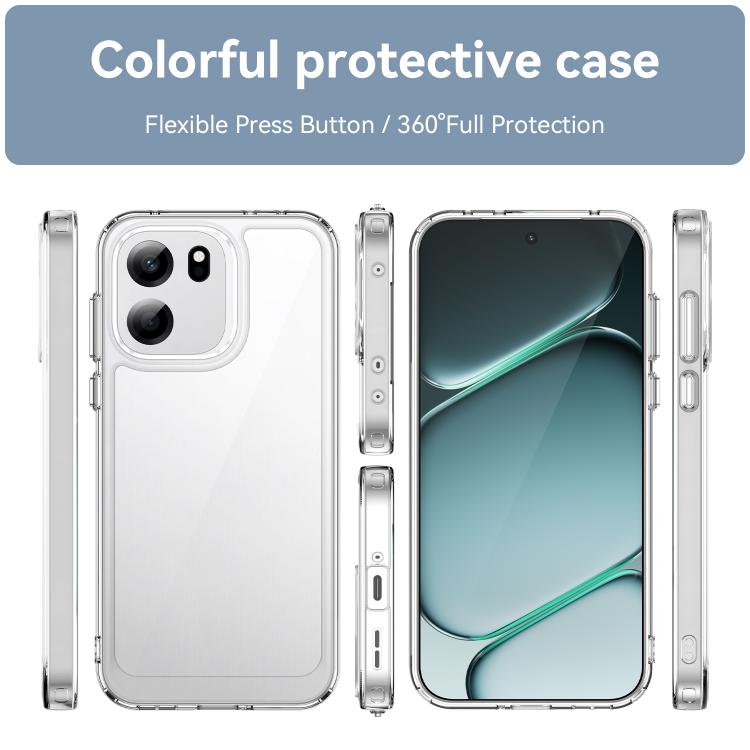 For OnePlus Turbo 6V Colorful Series Acrylic Hybrid TPU Phone Case