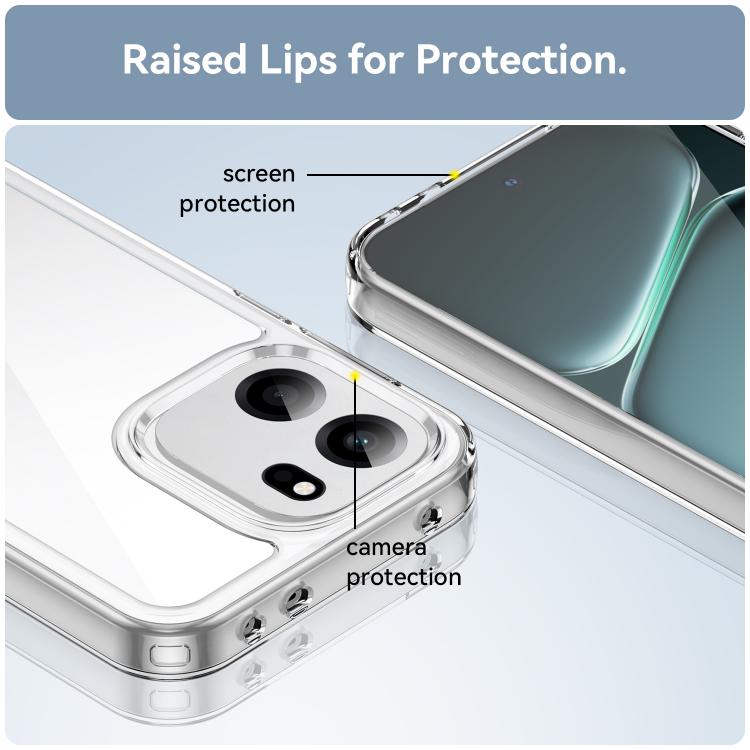 For OnePlus Turbo 6V Colorful Series Acrylic Hybrid TPU Phone Case