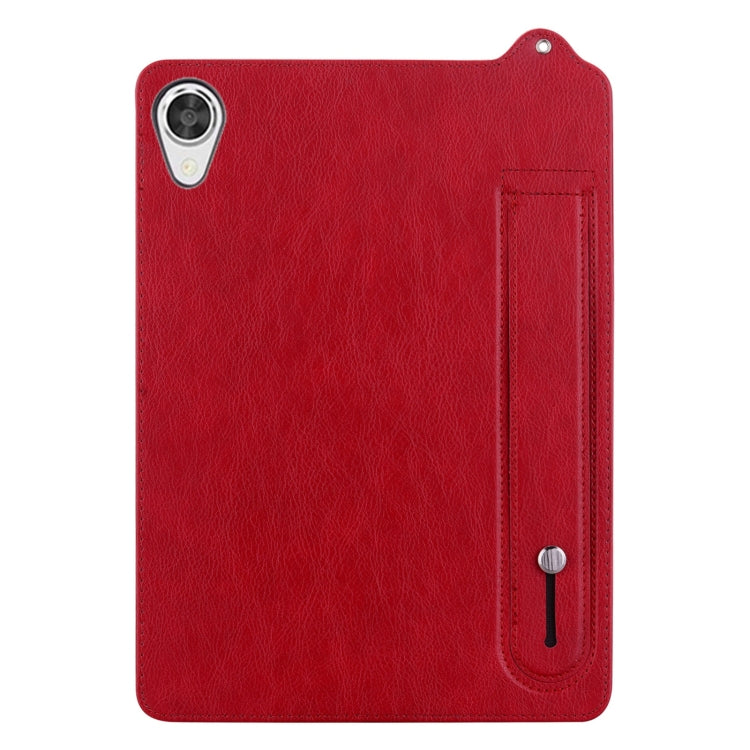 For Lenovo Tab M8 HD / FHD TPU Leather Back Tablet Case with Wristband